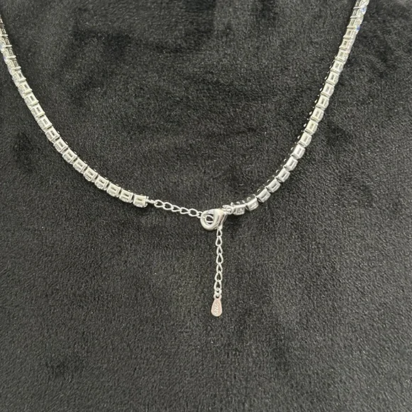 Sterling Silver cubic zirconia  Tennis Choker - Picture 4 of 6